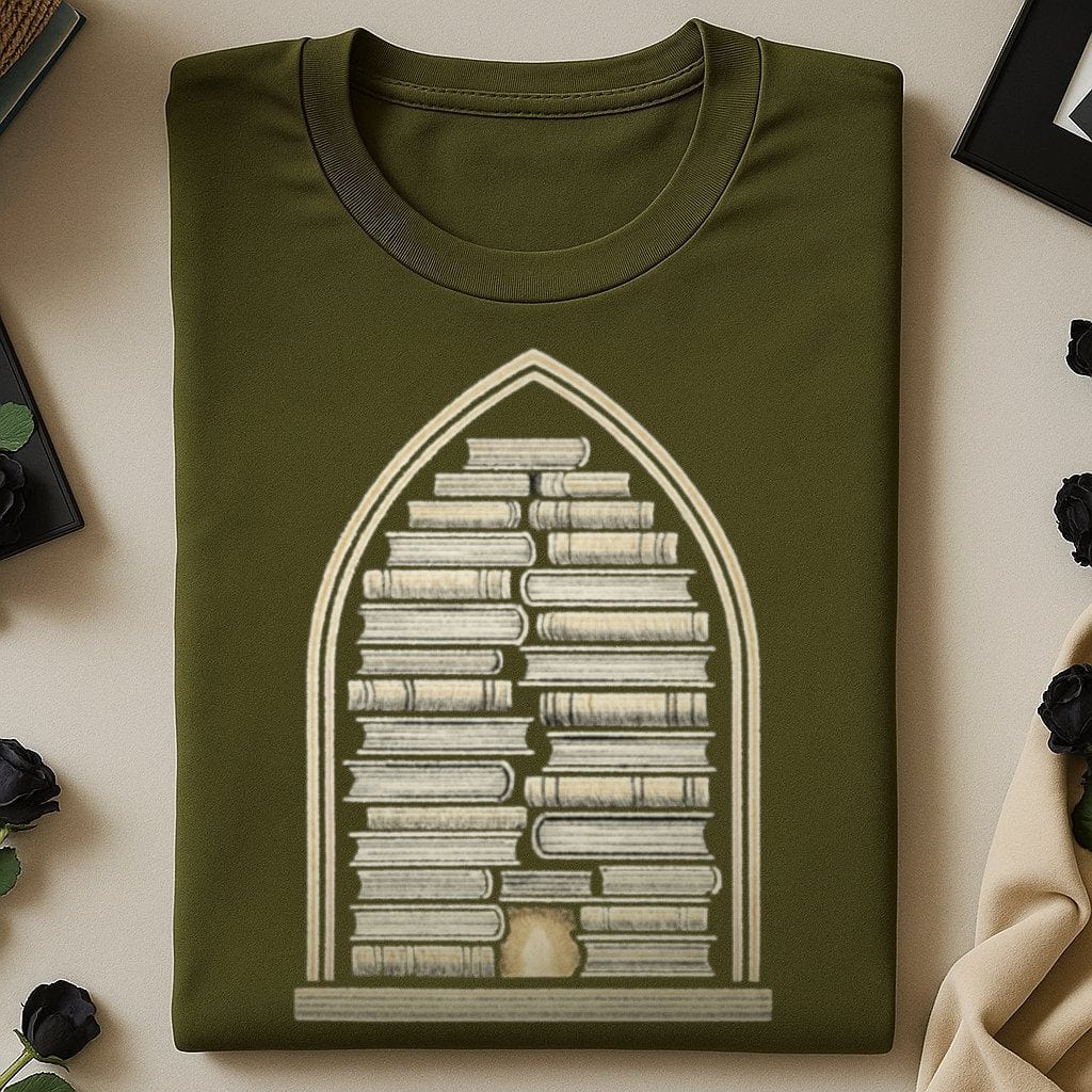 Vintage Bookshelf Design Graphic T-Shirt product