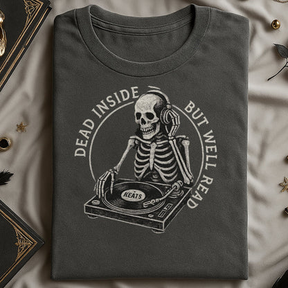 Dead Inside But Well Read Skeleton Shirt product