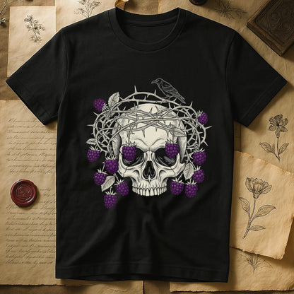 Skull with Thorn Crown and Berries Graphic T-Shirt product type
