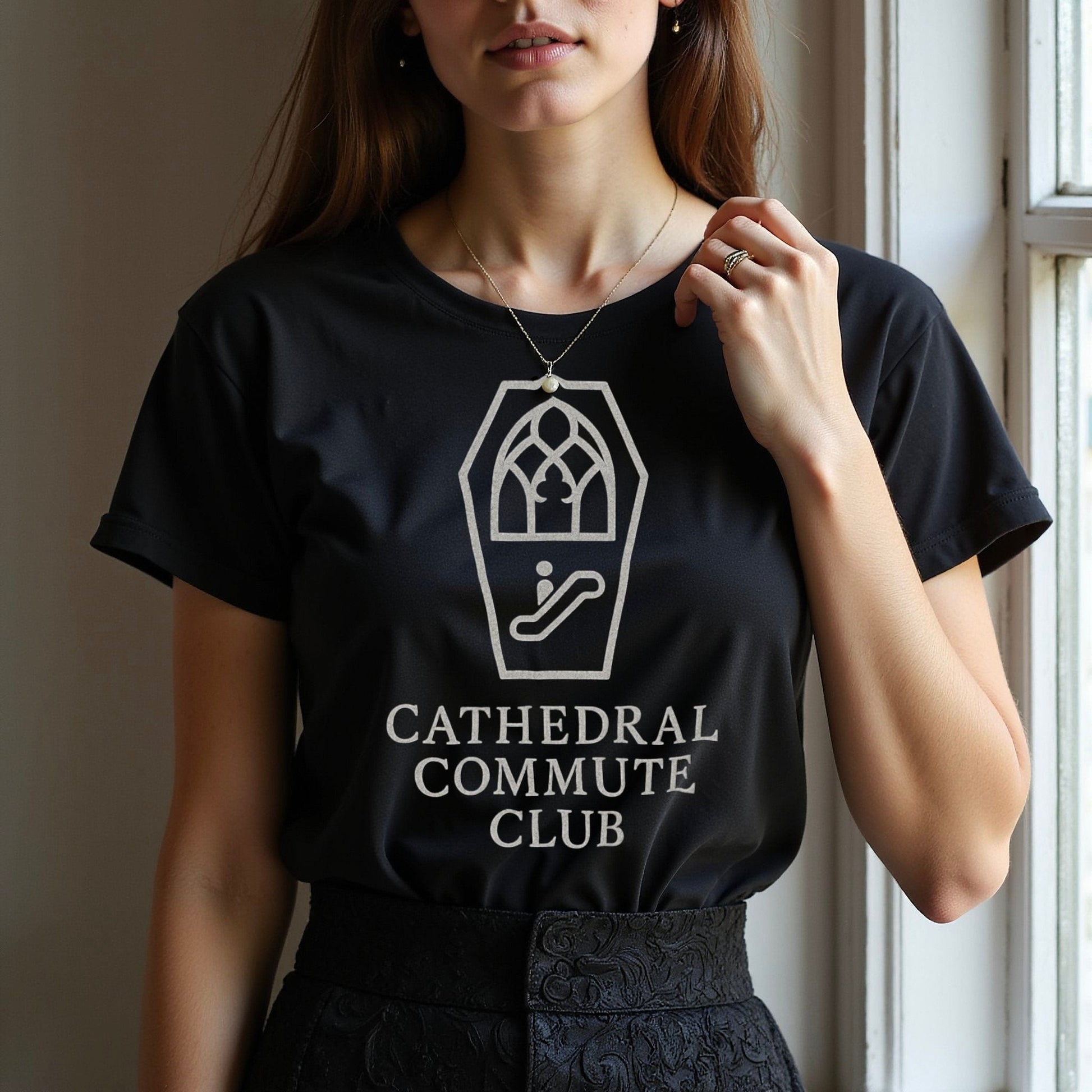 Cathedral Commute Club Unique Graphic T-Shirt Product