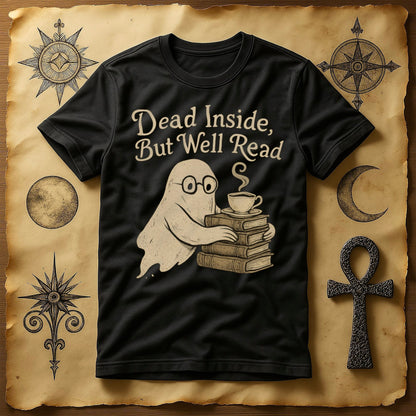 Dead Inside But Well Read Ghost Funny T-Shirt product
