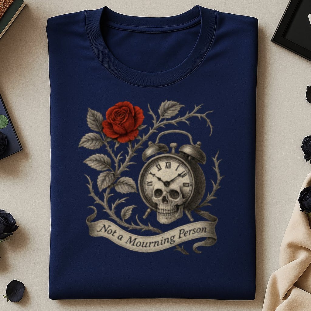 Not a Mourning Person Skull Clock Design Shirt Product