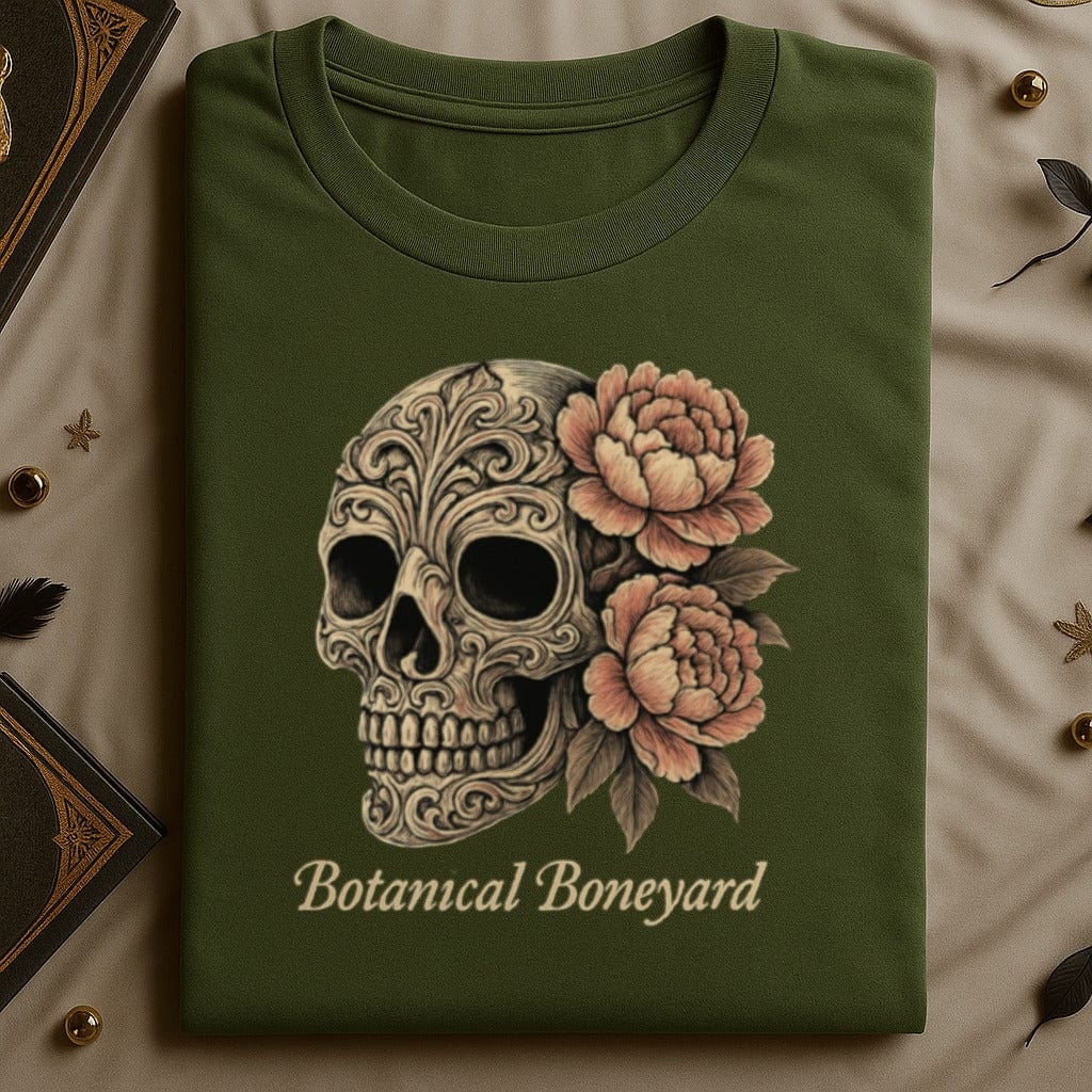 Botanical Boneyard Skull and Flower Graphic product