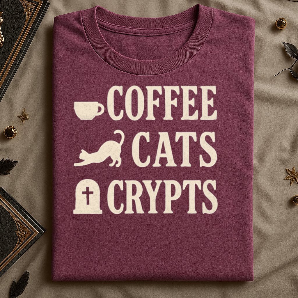 Coffee Cats Crypts Graphic Tees Casual Wear product type