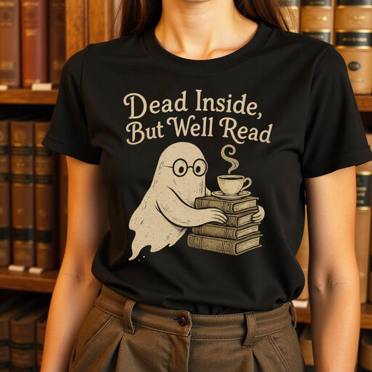 Dead Inside But Well Read Funny Graphic T-Shirt