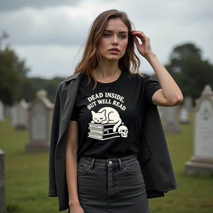 Dead Inside But Well Read Graphic T-shirt product type