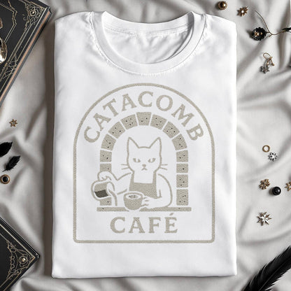 Catacomb Cafe Stylish Graphic Cat T-shirt Product