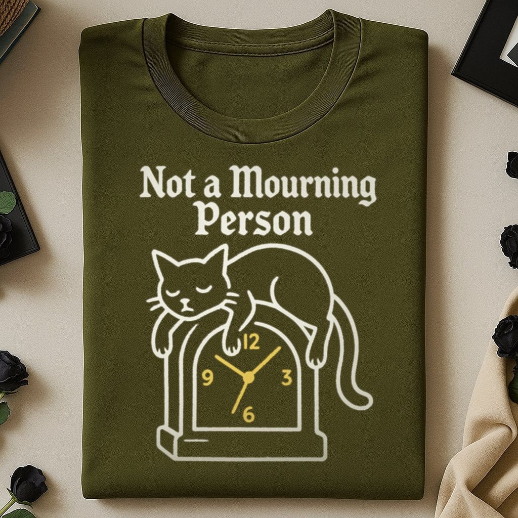 Not a Mourning Person Cute Cat Graphic Tee product