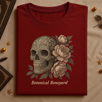 Botanical Boneyard Skull Graphic Design T-shirt product type