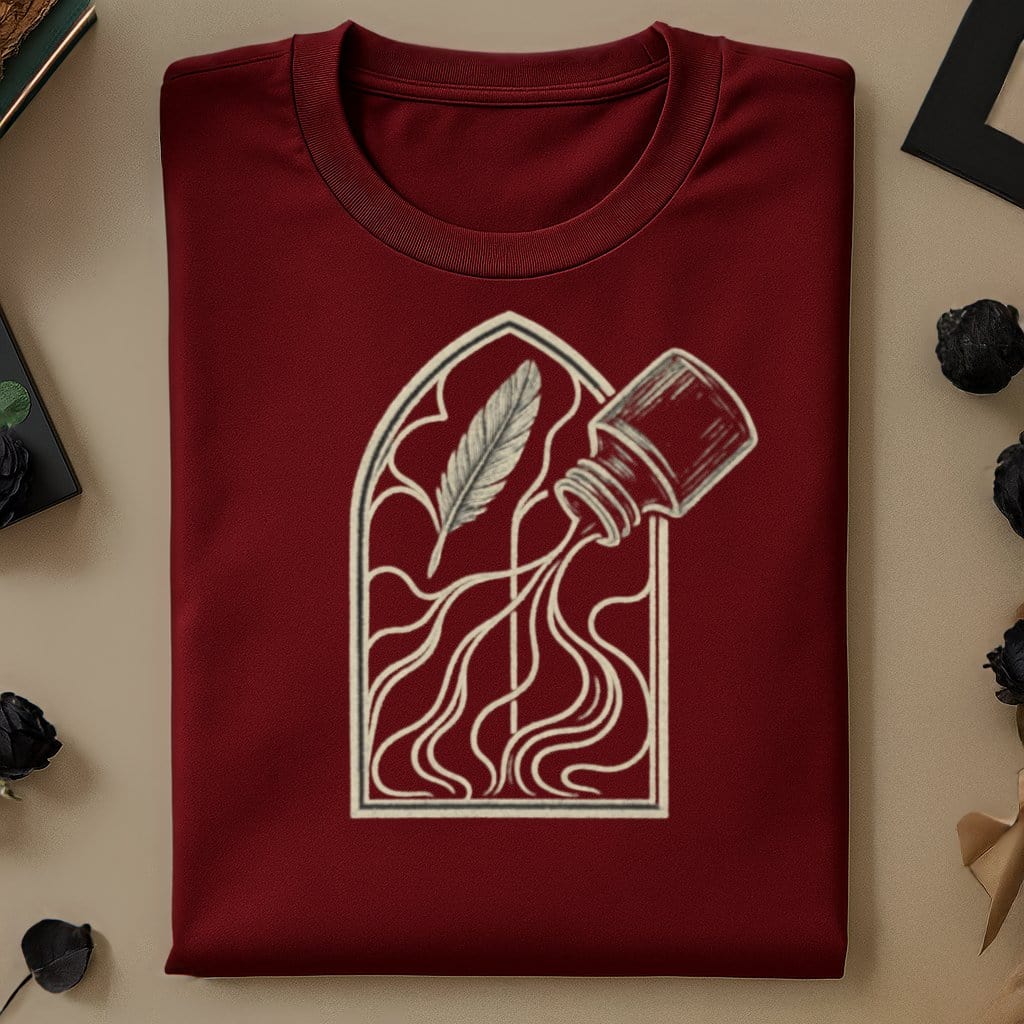 Feather and Ink Bottle Artistic T-shirt product