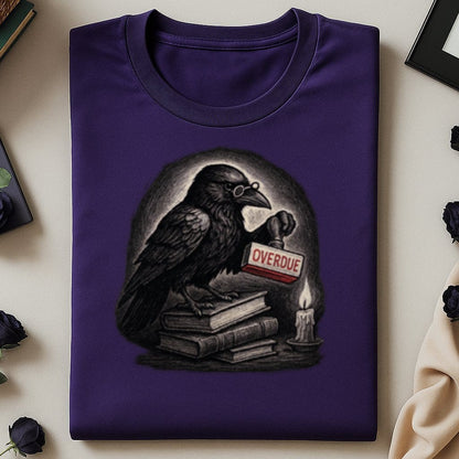 Overdue Raven with Books and Candle Design Shirt product