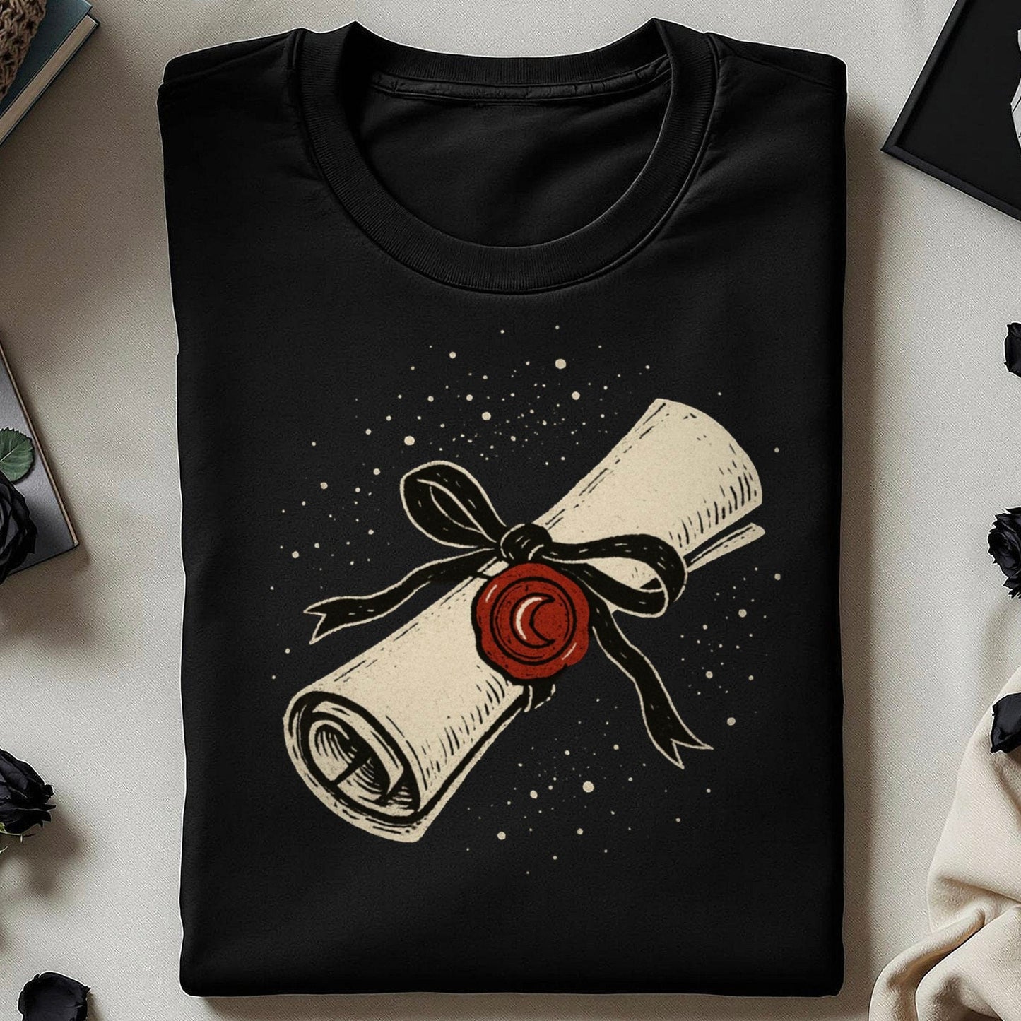 Vintage Scroll With Wax Seal Graphic T-Shirt product