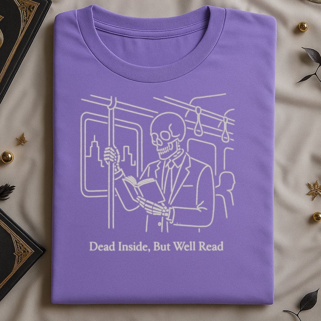 Dead Inside But Well Read Skeleton T-Shirt product type
