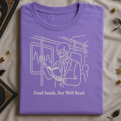 Dead Inside But Well Read Skeleton T-Shirt product type