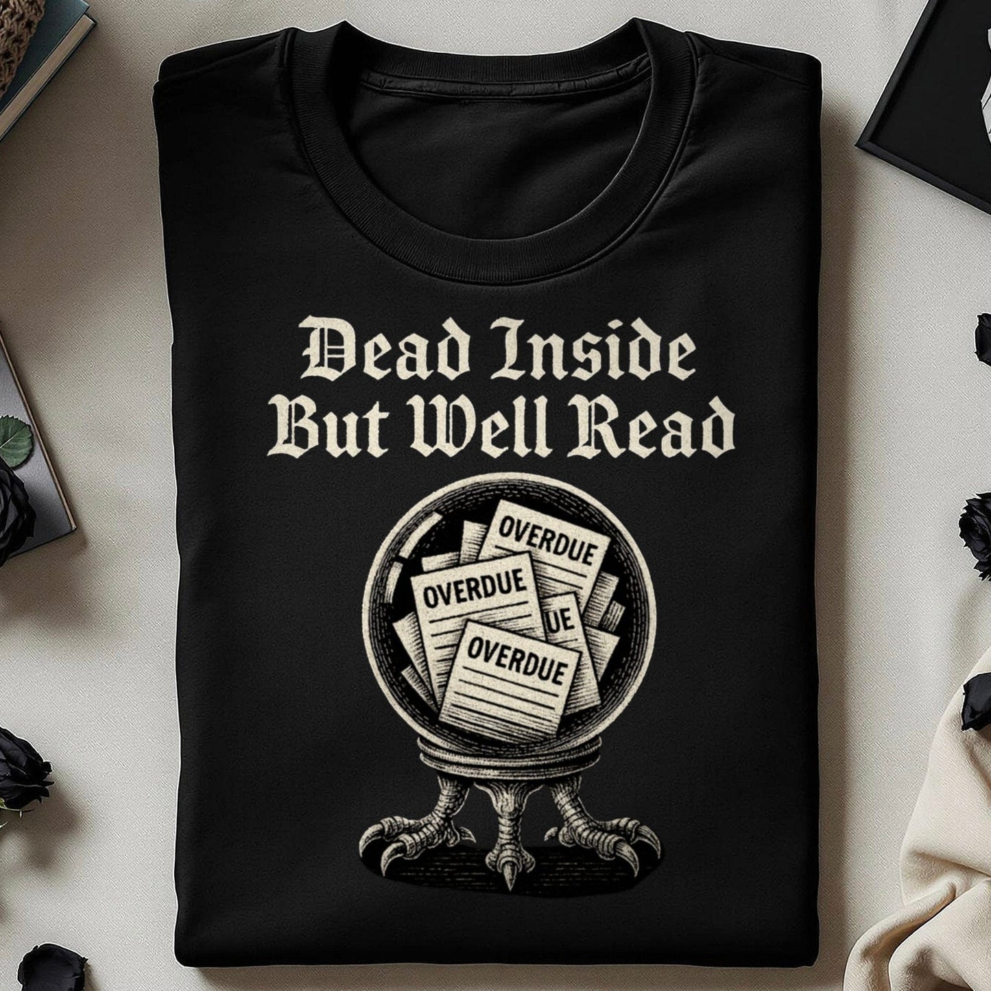 Dead Inside But Well Read Graphic T-shirt product