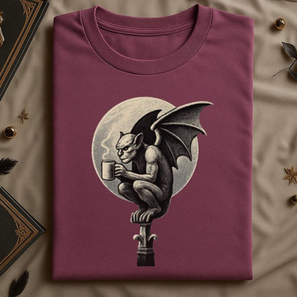 Gothic Gargoyle Artwork on Classic Maroon Tee product