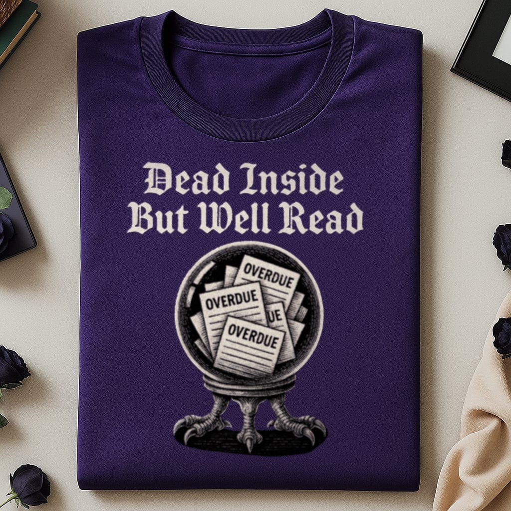 Dead Inside But Well Read Overdue Notice Shirt