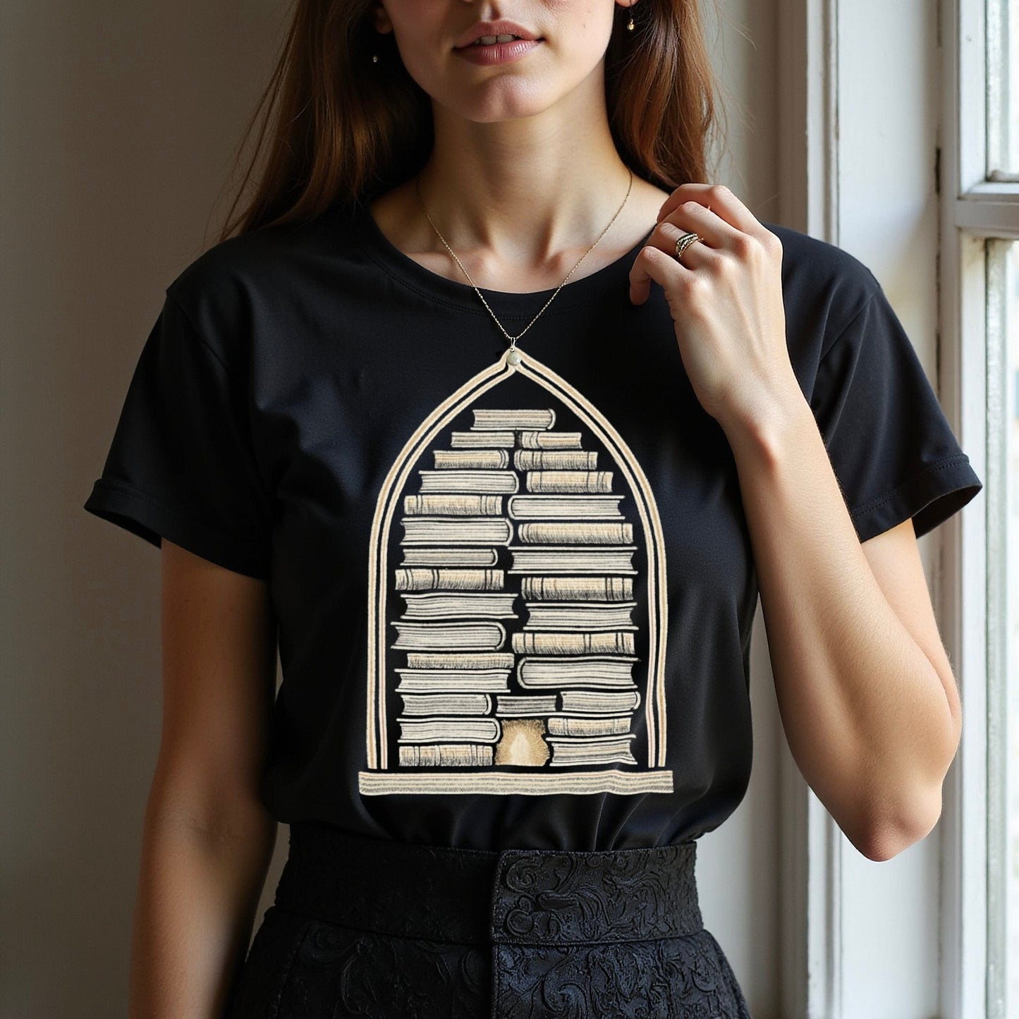Book Design Printed Short Sleeve T-Shirt product