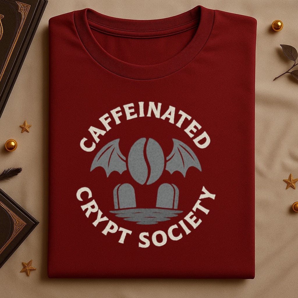 Caffeinated Crypt Society Red Graphic Tee product