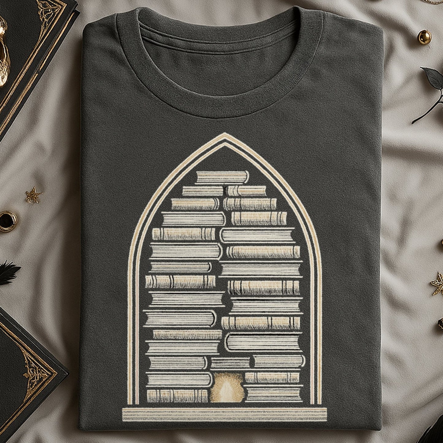 Vintage Library Bookshelf Graphic Tee product type