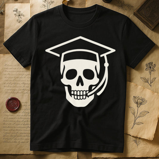 Skull Wearing Graduation Cap Design T-shirt product type