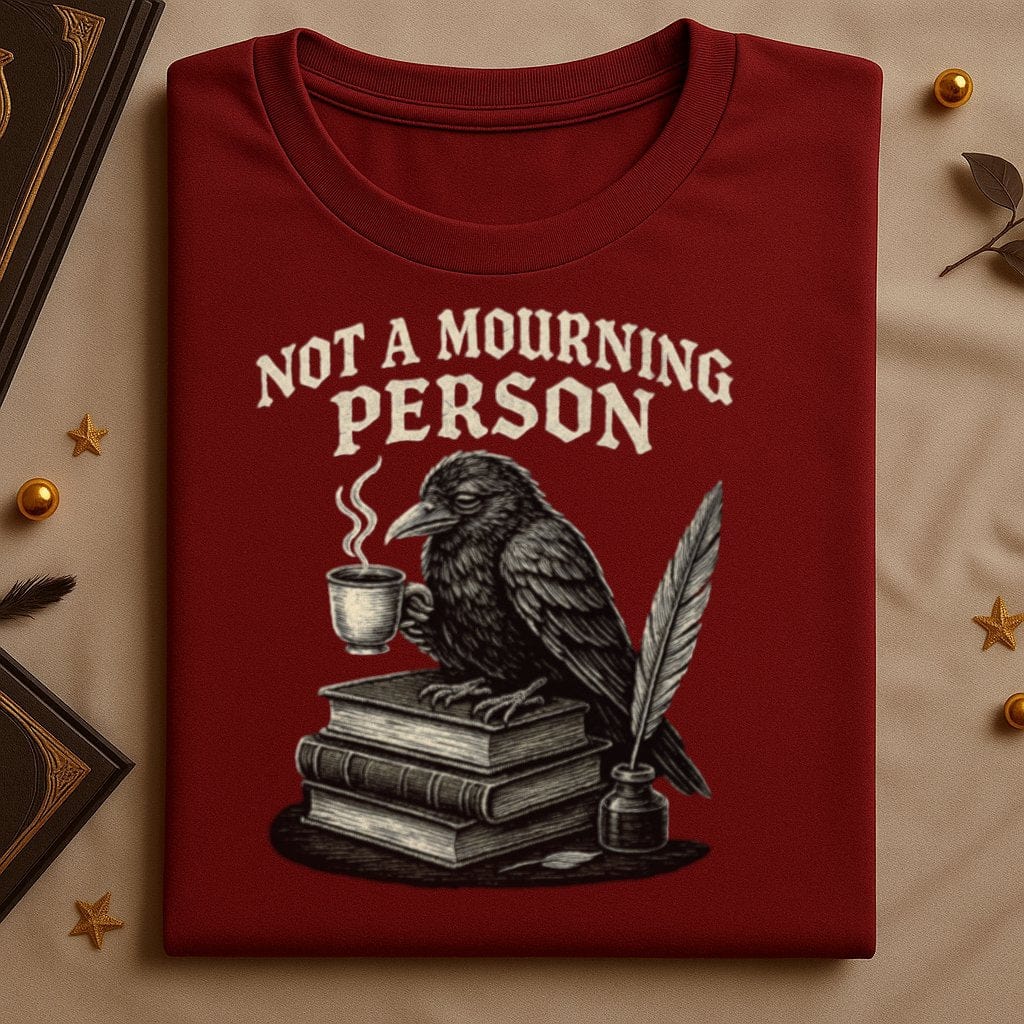 Not a Mourning Person Illustrated Design T-Shirt Product