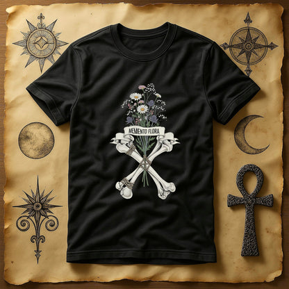 Memento Flora Skull and Flowers Graphic Tee product