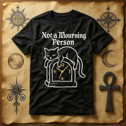 Not a Mourning Person Cat Clock Design Shirt product type
