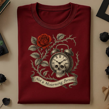 Red Skull Clock and Rose Design Shirt product