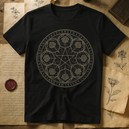 Intricate Floral Circle Design T-shirt product type
