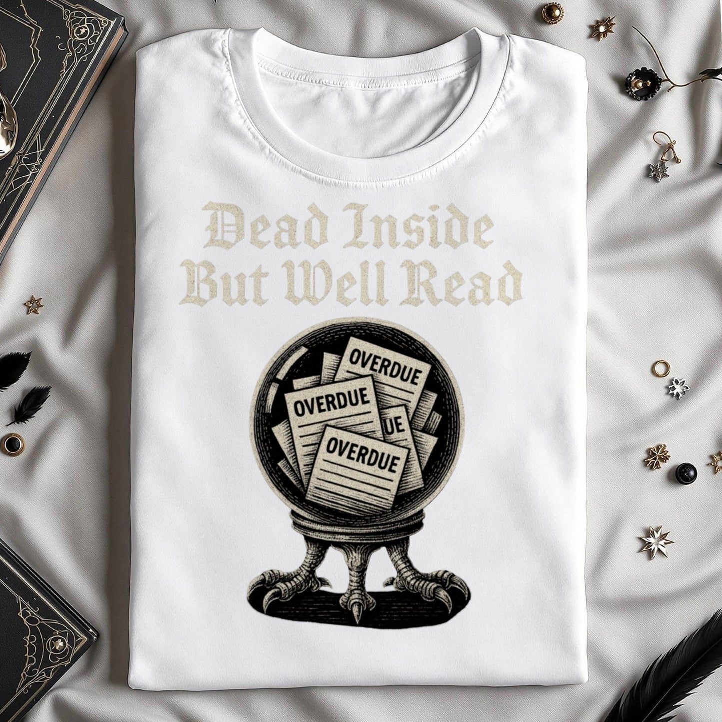 Dead Inside But Well Read Overdue Notices Shirt product