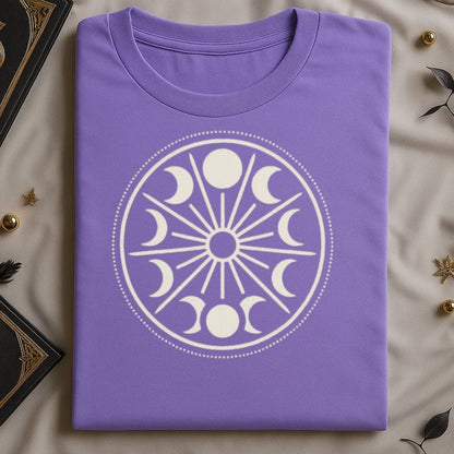 Phases Lunar Cycle Symbol Graphic Design T-Shirt product