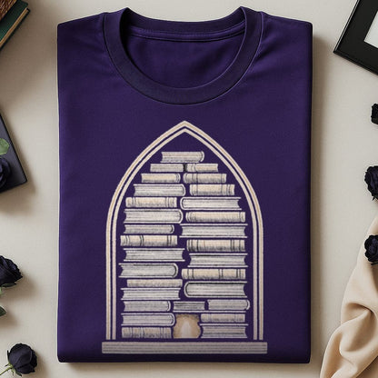Gothic Archway Book Stack Graphic Tee product type