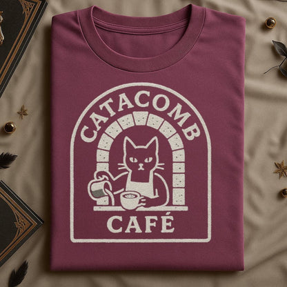 Catacomb Café Graphic Design Unique T-Shirt product