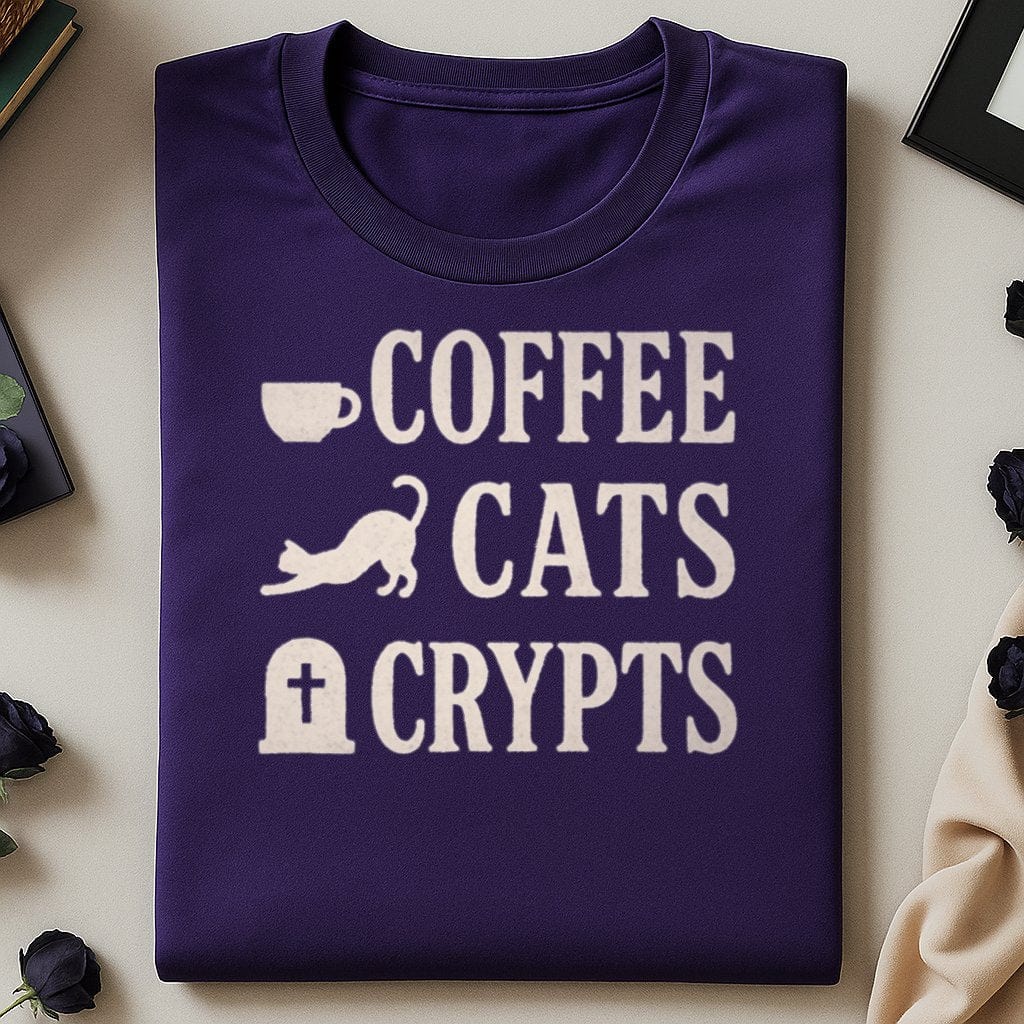 Coffee Cats Crypts Funny Gothic Unisex T-Shirt product type