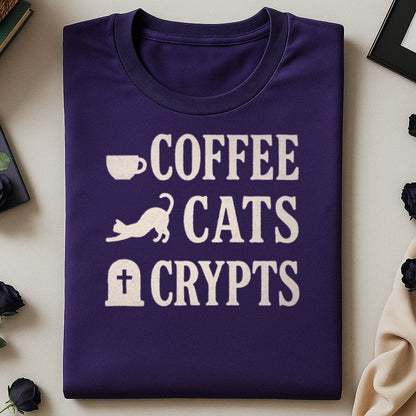 Coffee Cats Crypts Funny Gothic Unisex T-Shirt product type
