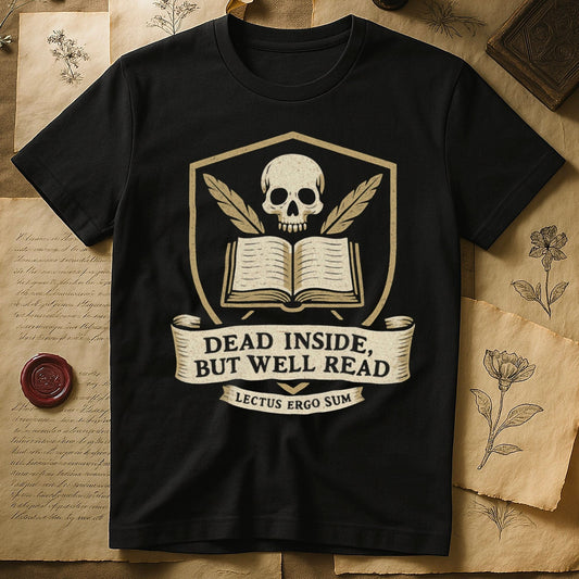 Dead Inside But Well Read Lectus Ergo Sum shirt product