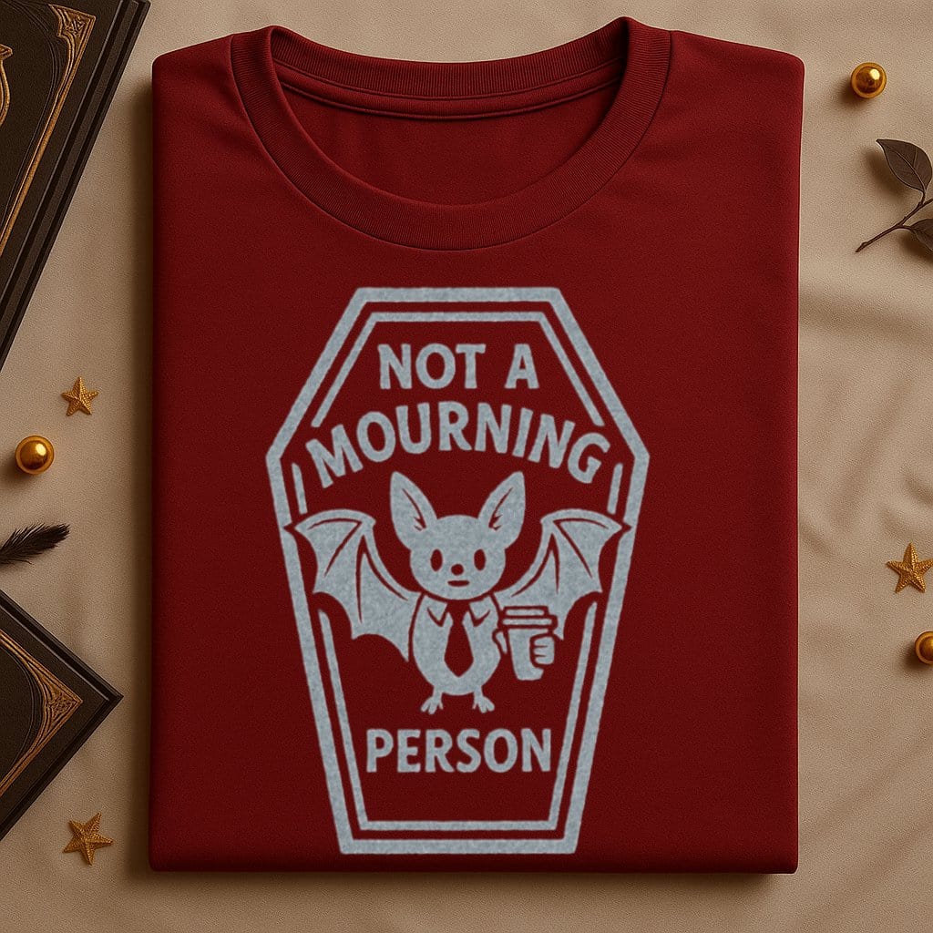 Not A Mourning Person Bat Graphic Tee Shirt product