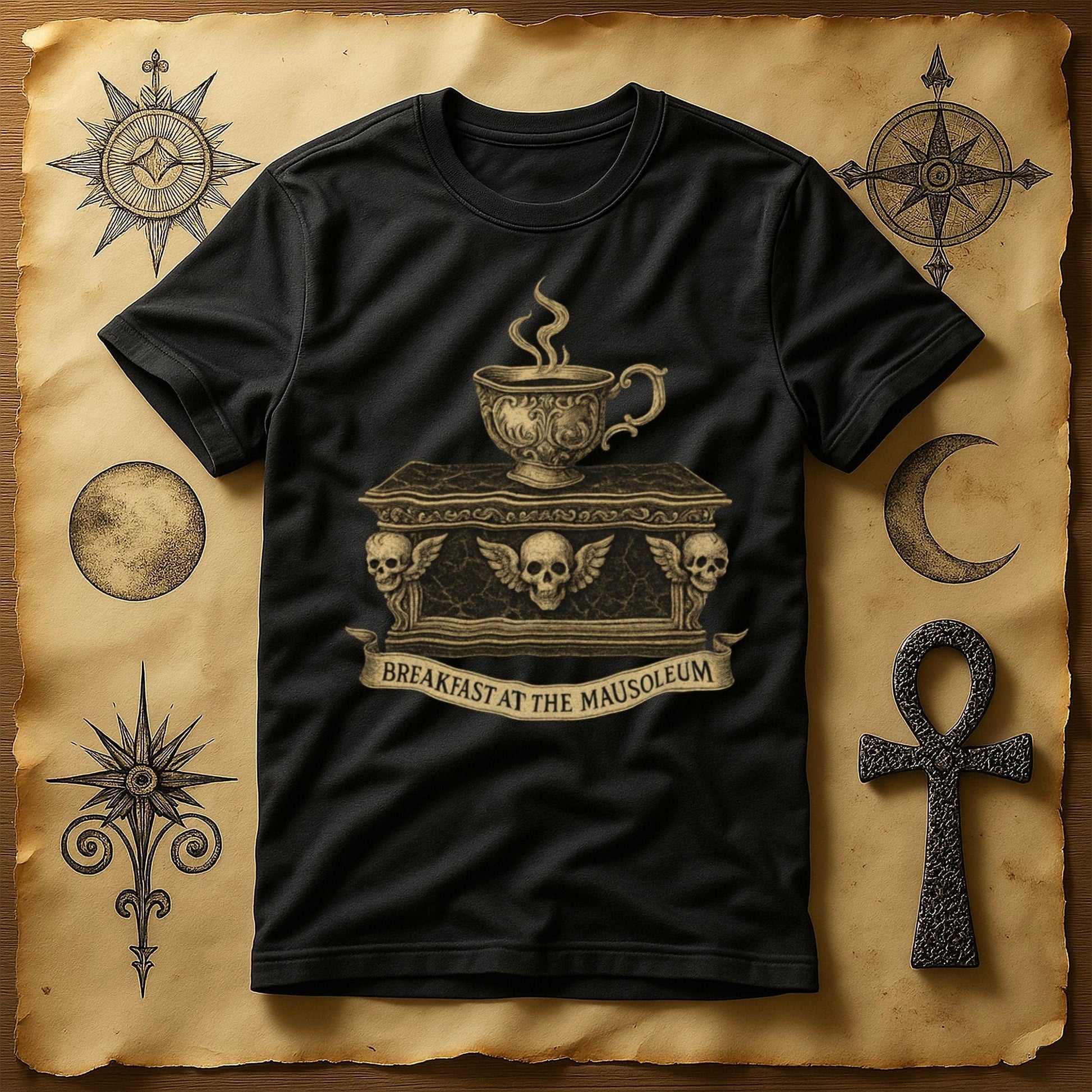 Vintage Gothic Breakfast at the Mausoleum T-Shirt product