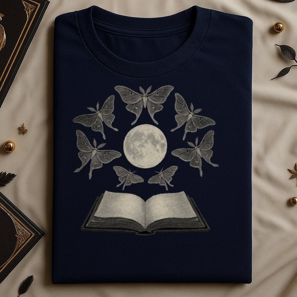 Moth and Moon Graphic Design Clothing Product