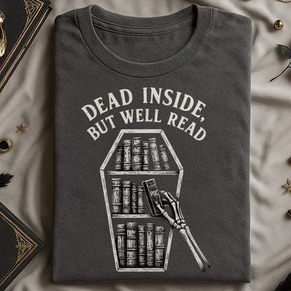 Dead Inside But Well Read Skeleton Graphic T-Shirt product type