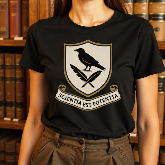 Scientia Est Potentia Shield Design T-shirt product type