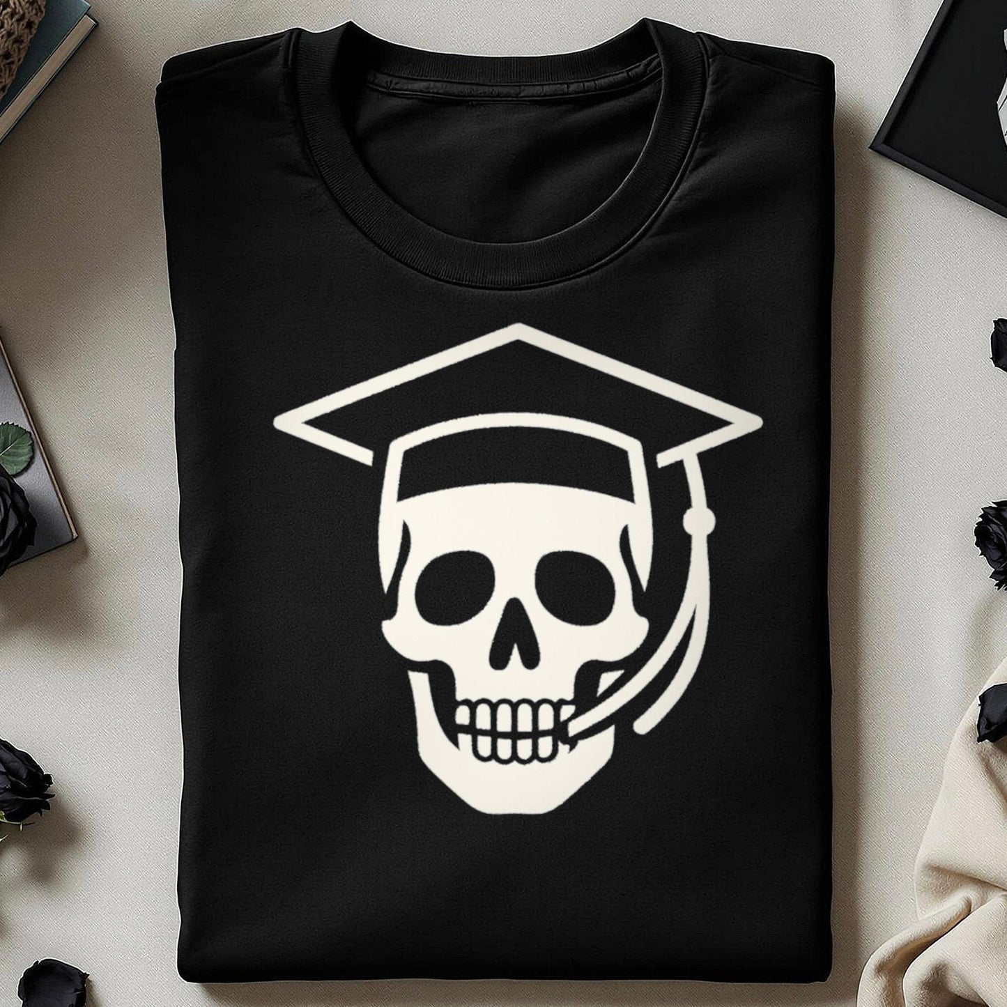 Graduation Skull Graphic Tee shirt product type