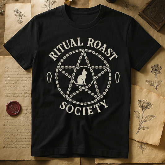 Ritual Roast Society Cat Pentagram Graphic Tee product type