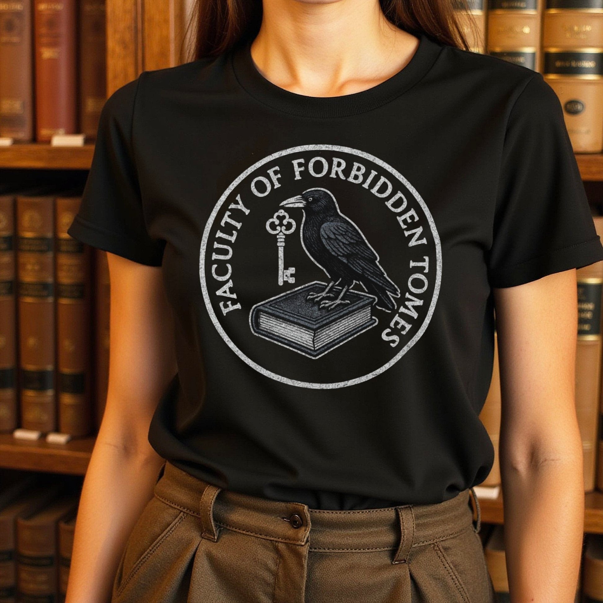 Faculty of Forbidden Tomes Graphic Black T-Shirt product type