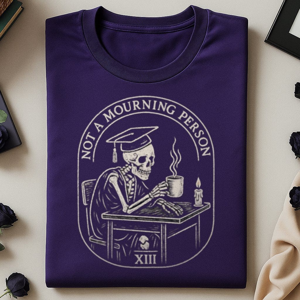 Not a Mourning Person Skeleton Graphic Shirt product