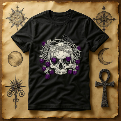 Gothic Skull Blackberries Thorn Crown T-shirt product