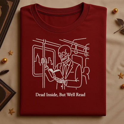Dead Inside But Well Read Skeleton Shirt product