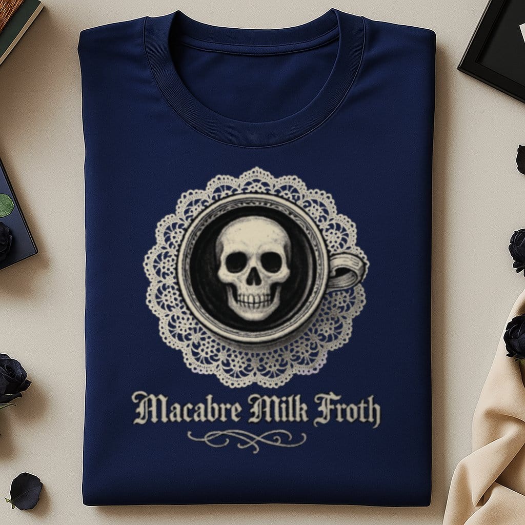 Macabre Milk Froth Skull Design Funny Coffee Lover Product