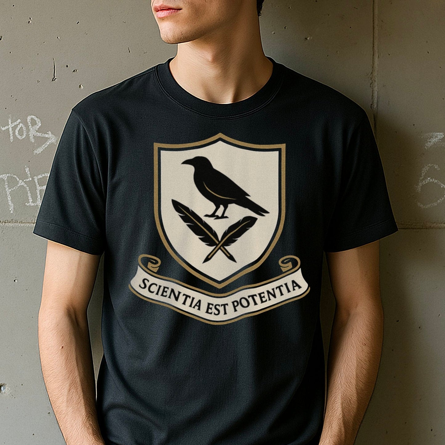 Raven Crest Scientia Est Potentia T-Shirt product